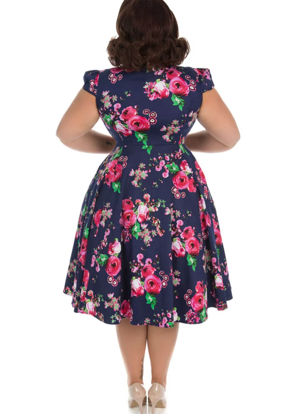 hearts__roses_midnight_ga_2.webp Hearts & Roses Midnight Garden 50's Swing Dress Navy