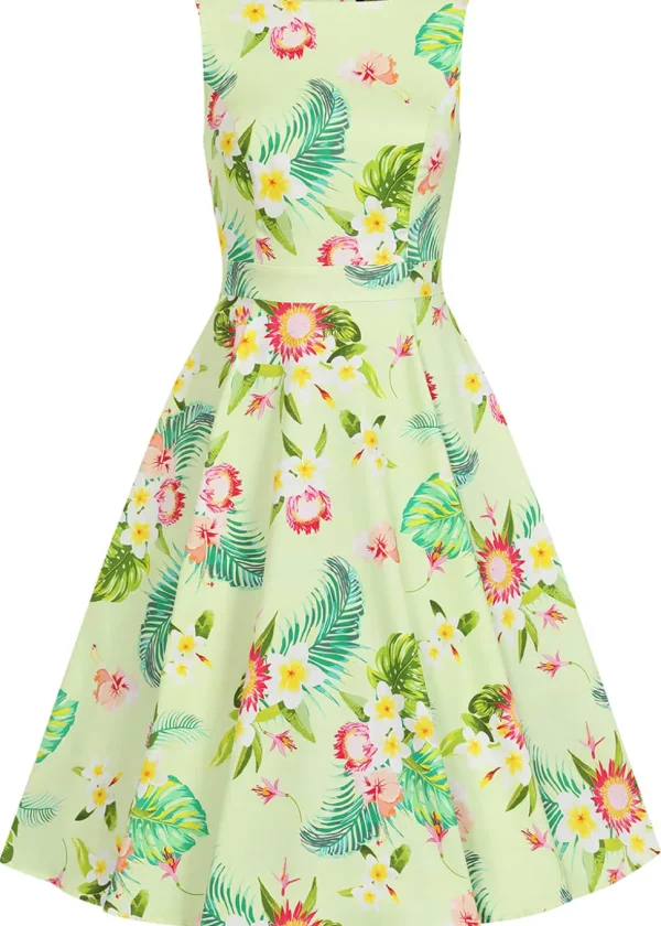 Hearts & Roses Kids Luisa Floral Swing Dress Green