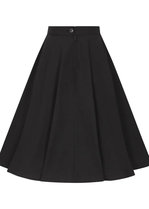 Hell Bunny Abi 50's Swing Skirt Black