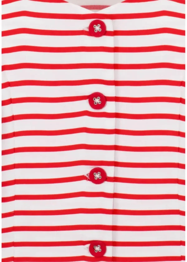 Hell Bunny Ahoy Stripe 40's Blouse Red