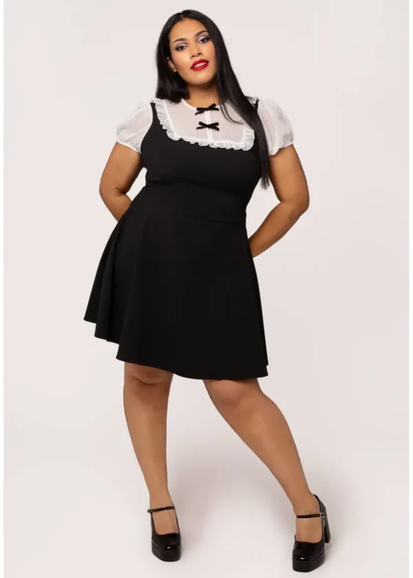 Hell Bunny Alice 60's Dress Black White