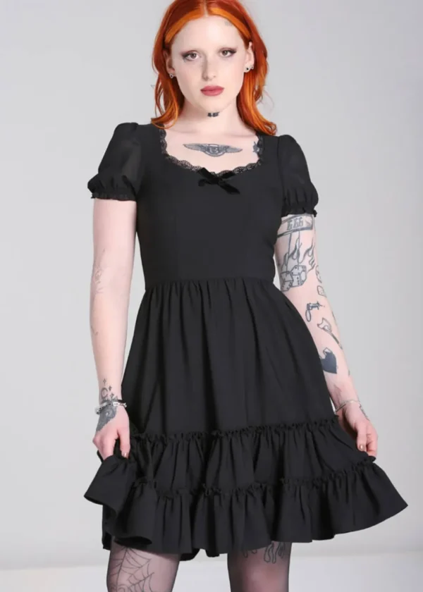 Hell Bunny Annette 60's Swing Dress Black