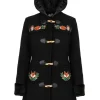 Hell Bunny Basil Fox 60's Coat Black