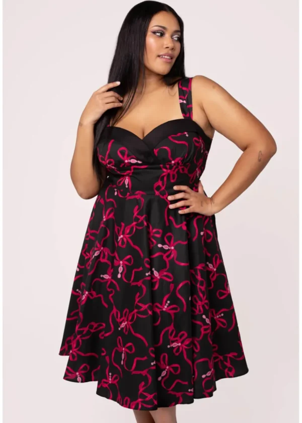 Hell Bunny Bownita 50's Swing Dress Black