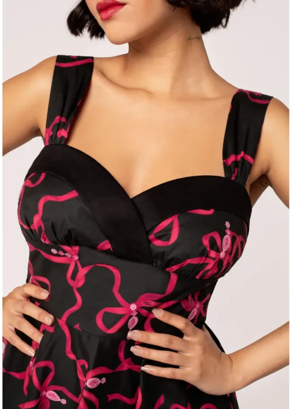 Hell Bunny Bownita 50's Swing Dress Black