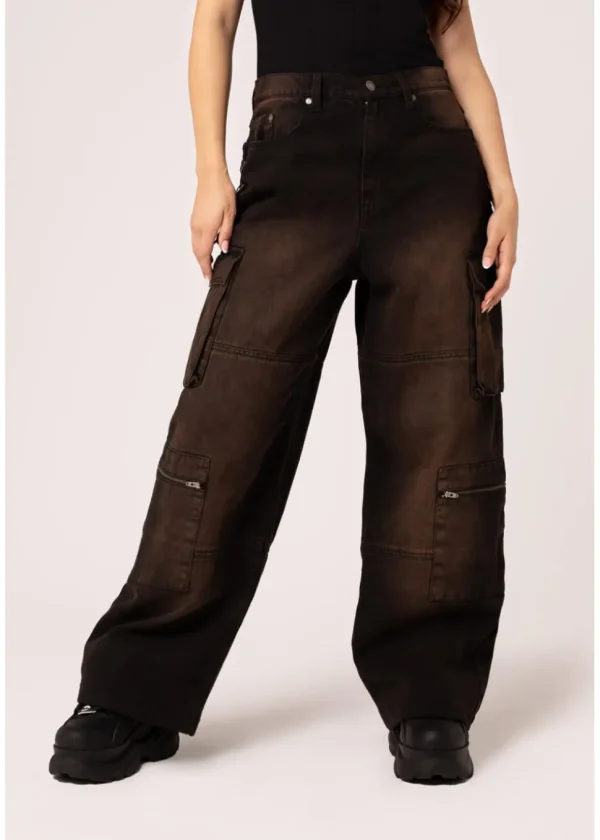 Hell Bunny Cameron Jeans Brown