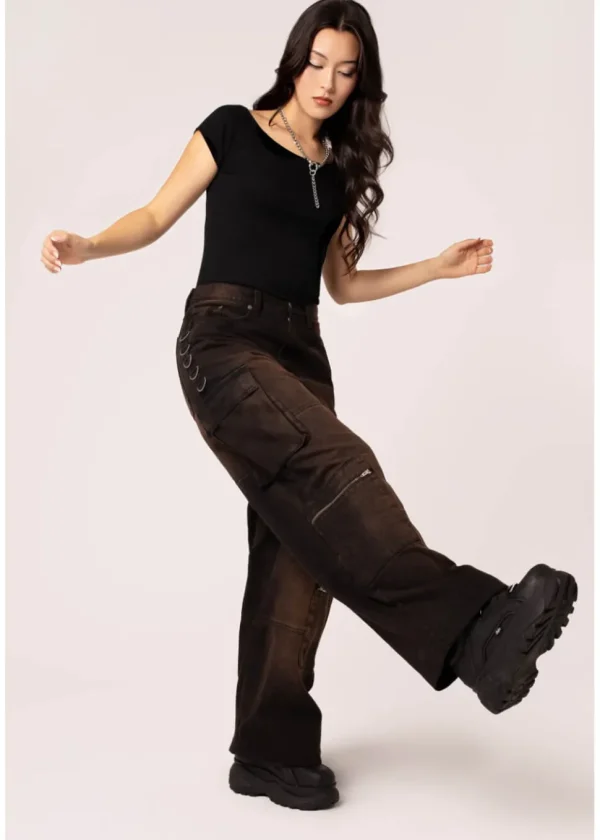 Hell Bunny Cameron Jeans Brown