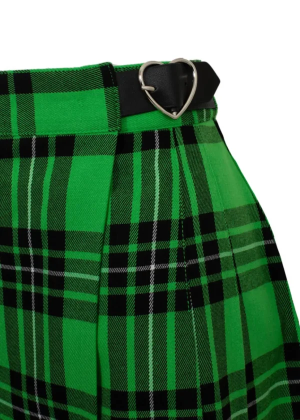 Hell Bunny Corey Tartan Heart 80's Skirt Green