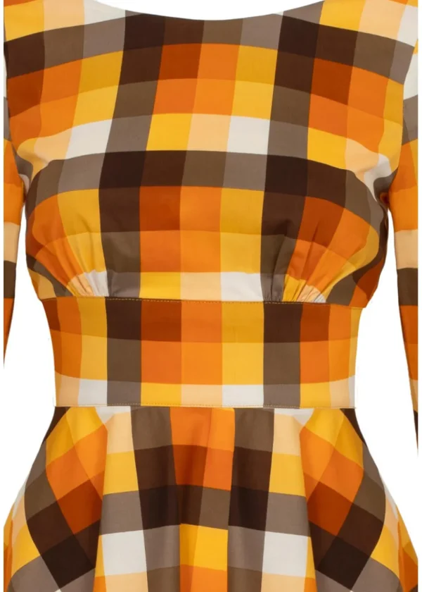 Hell Bunny Darlene Check 50's Swing Dress Multi