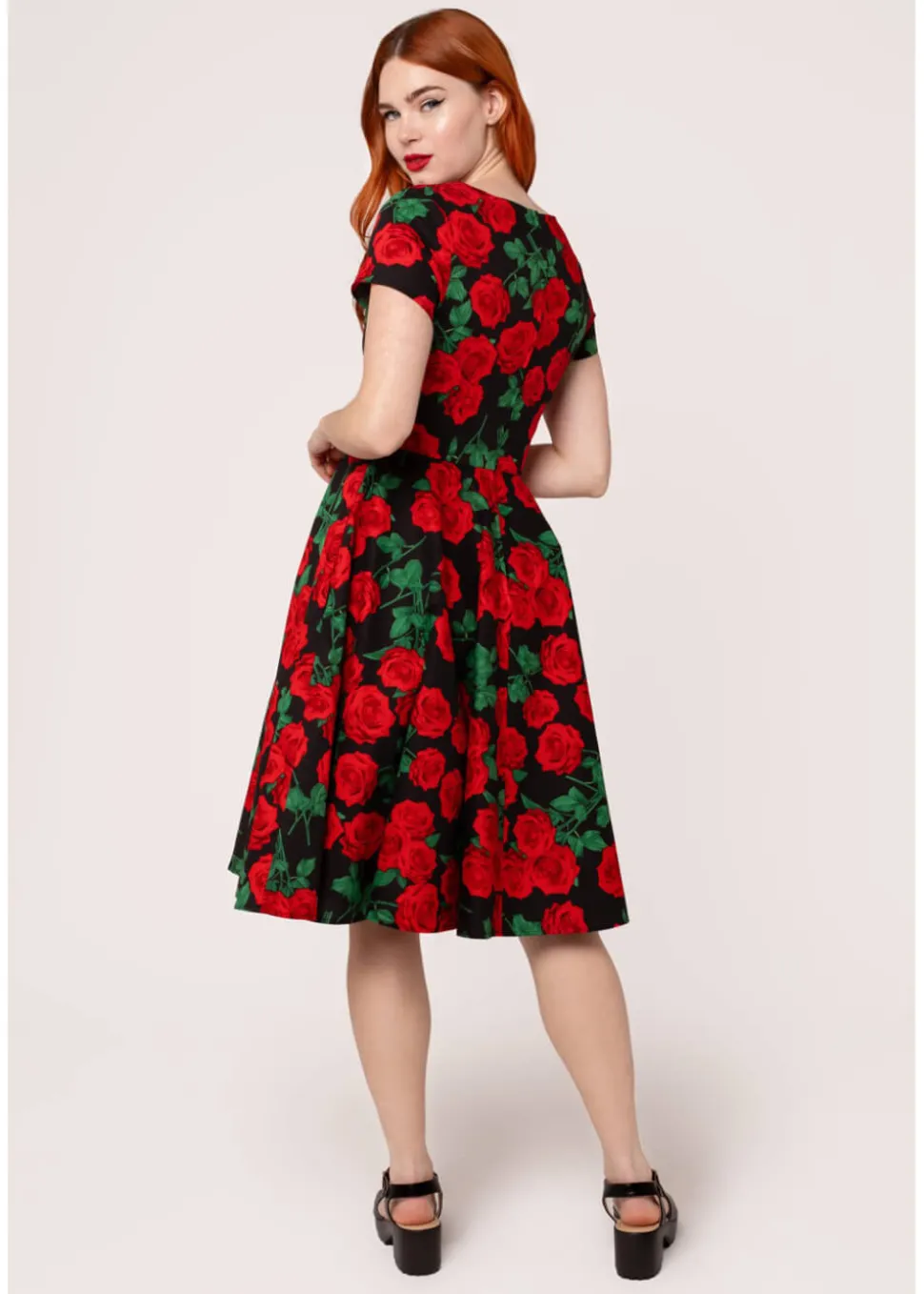 hell_bunny_dolce_vita_ros_6.webp Hell Bunny Dolce Vita Roses 50's Swing Dress Black