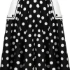 Hell Bunny Domino Polkadot 50's Swing Skirt Black