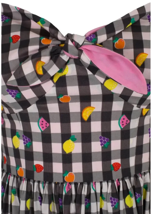 Hell Bunny Fruitylou 50's Swing Dress Black White