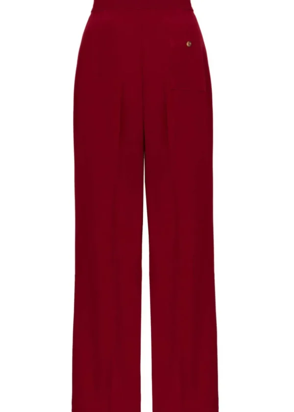 Hell Bunny Ginger 40's Swing Trousers Dark Red
