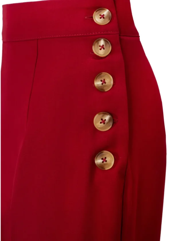 Hell Bunny Ginger 40's Swing Trousers Dark Red