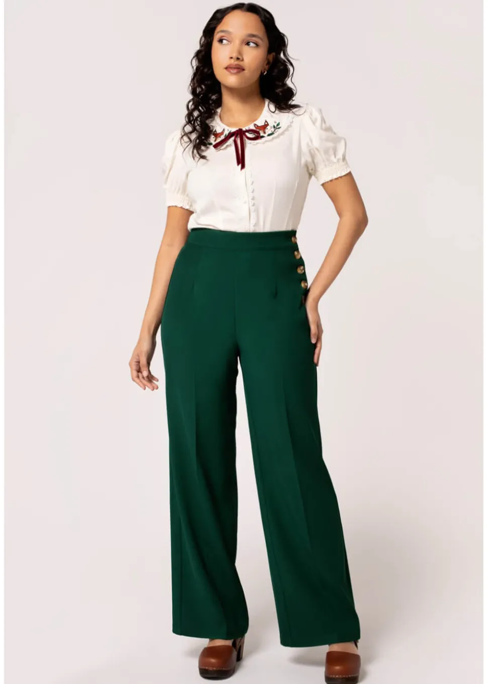 hell_bunny_ginger_s_swing_4.webp Hell Bunny Ginger 40's Swing Trousers Dark Green