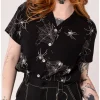 Hell Bunny Grungy Spider 40's Shirt Black