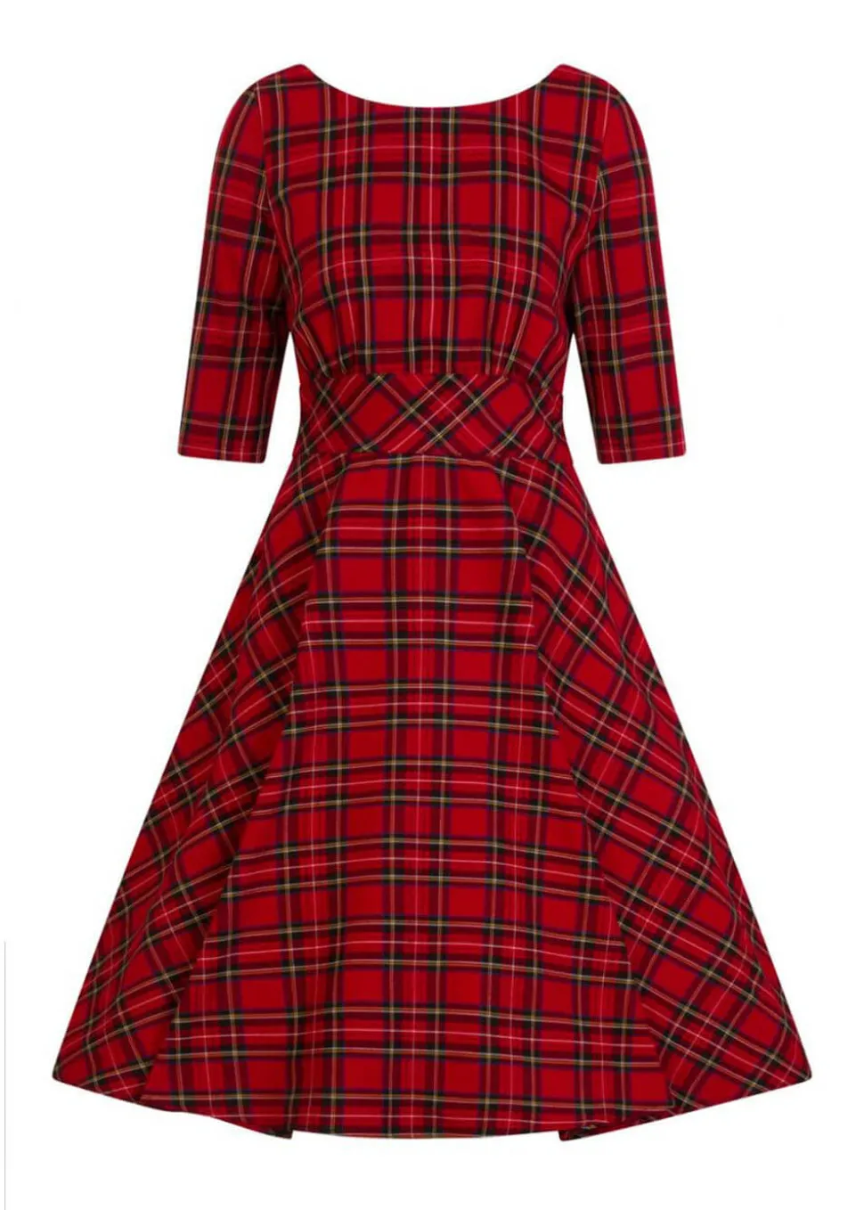 hell_bunny_irvine_tartan__0-1.webp Hell Bunny Irvine Tartan 50's Swing Dress Red