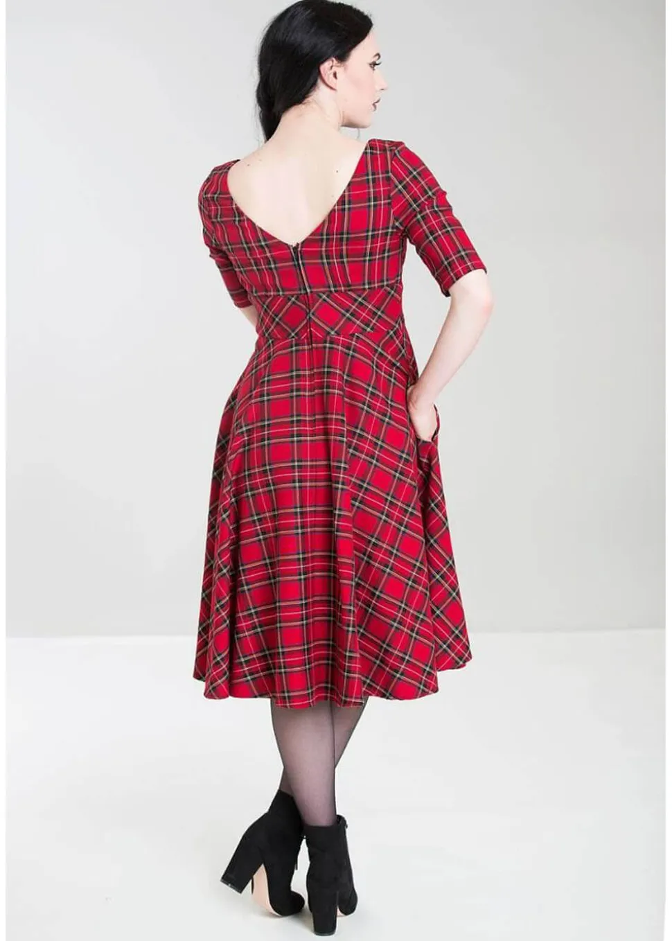 hell_bunny_irvine_tartan__1-1.webp Hell Bunny Irvine Tartan 50's Swing Dress Red