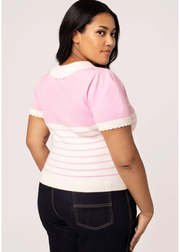 Hell Bunny Jennie Bow 40's Top Pink