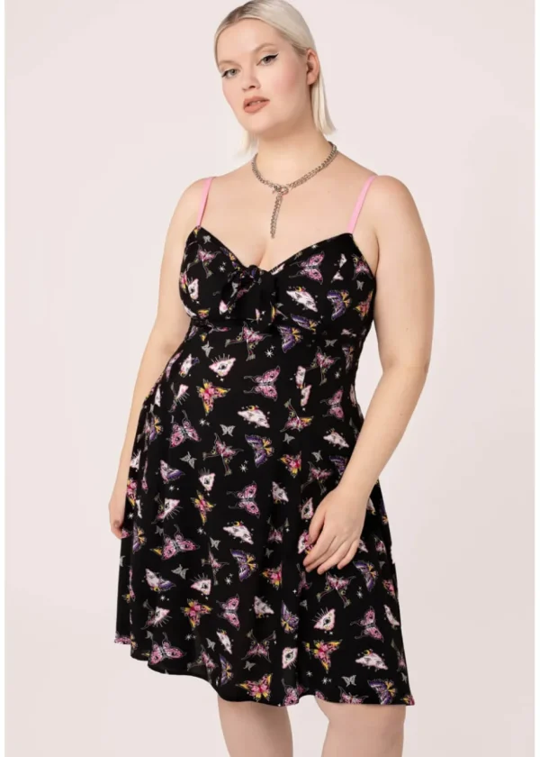 Hell Bunny Kocho Butterfly 50's Swing Dress Black