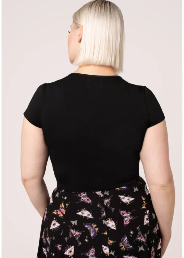 Hell Bunny Kocho Butterfly Top Black