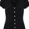Hell Bunny Maddy 40's Blouse Black