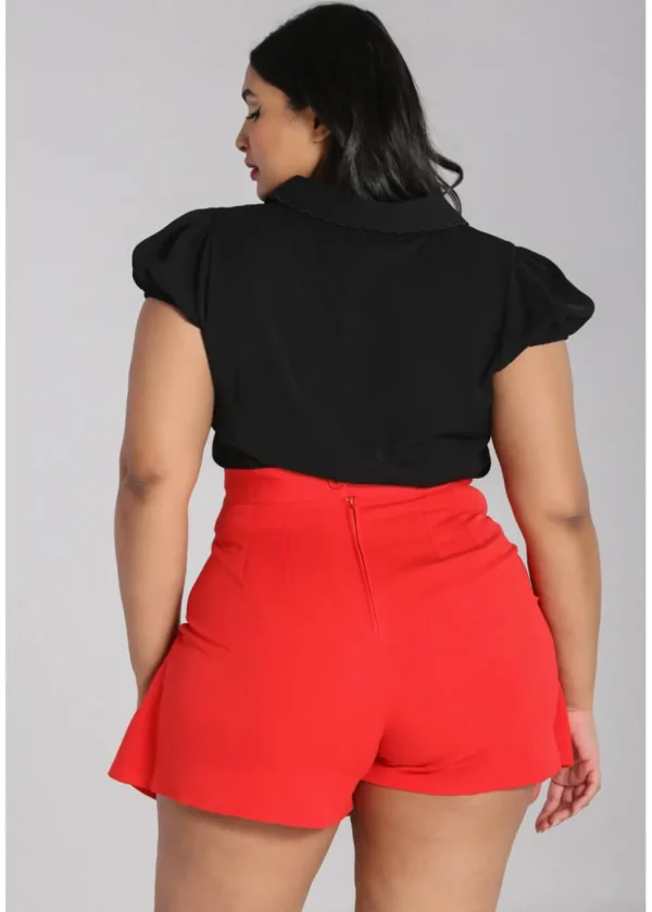 Hell Bunny Maddy 40's Blouse Black