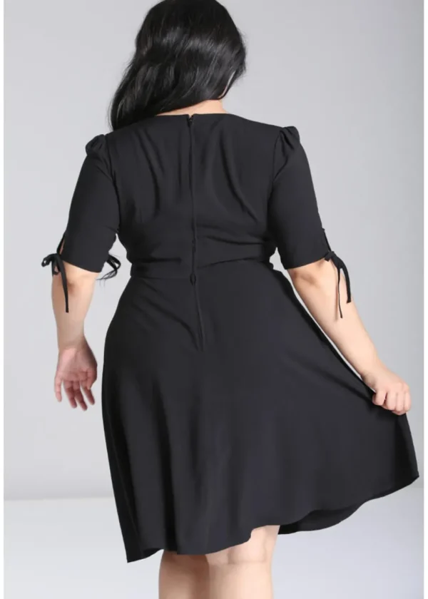Hell Bunny Natura Mushroom 40's Swing Dress Black