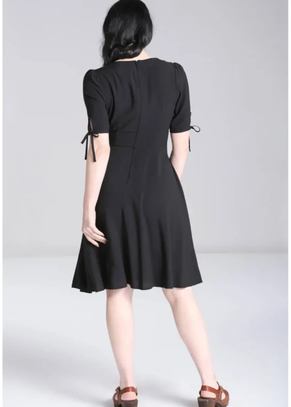 Hell Bunny Natura Mushroom 40's Swing Dress Black