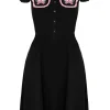 Hell Bunny Not Into You Hellcat 40's Dress Black