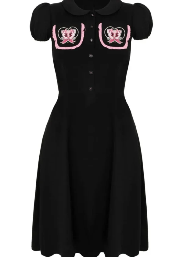 Hell Bunny Not Into You Hellcat 40's Dress Black