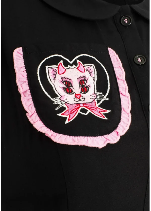 Hell Bunny Not Into You Hellcat 40's Dress Black