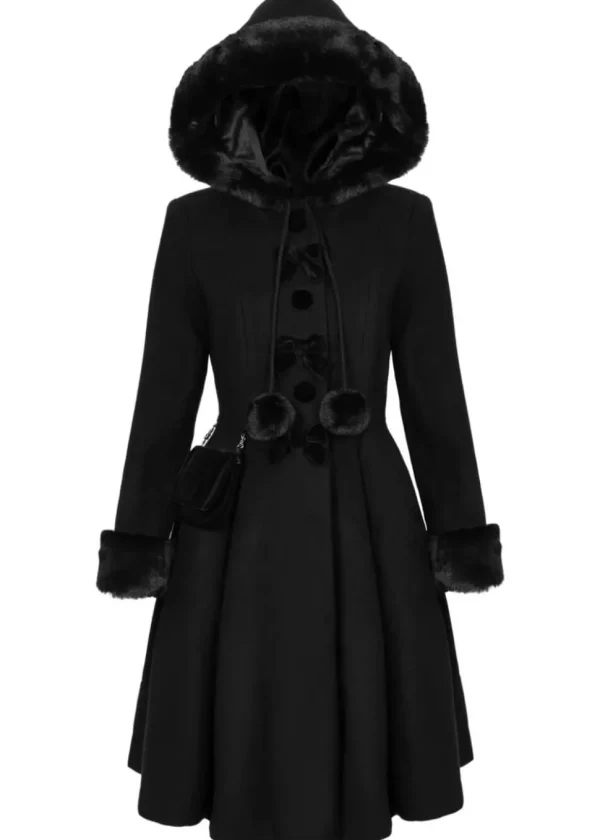 Hell Bunny Oita 40's Coat Black