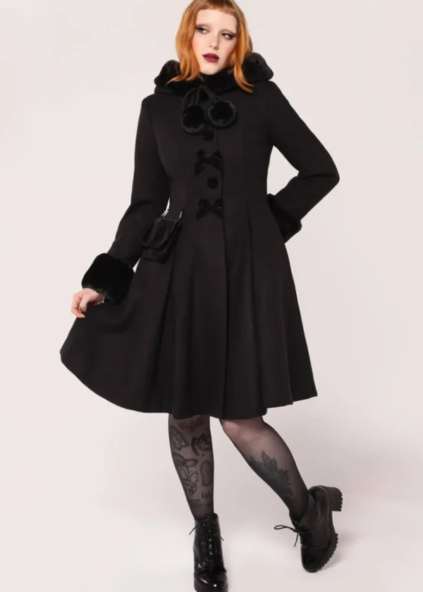 Hell Bunny Oita 40's Coat Black