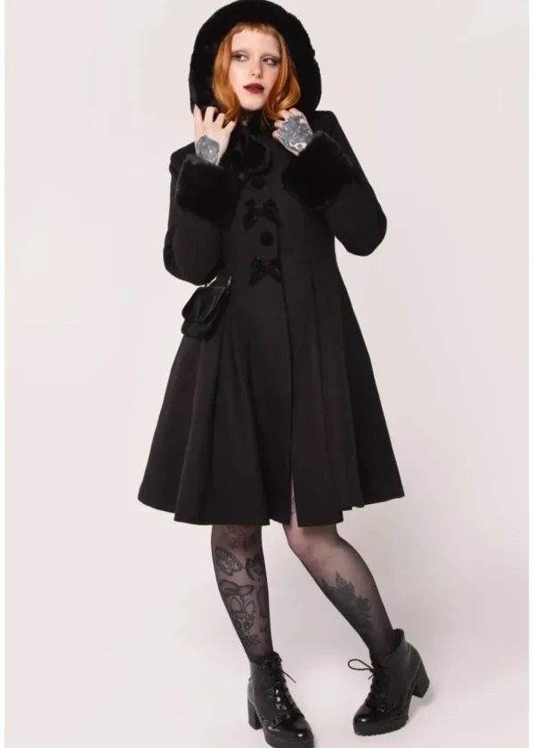 Hell Bunny Oita 40's Coat Black