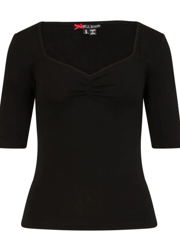 Hell Bunny Philippa 50's Top Black