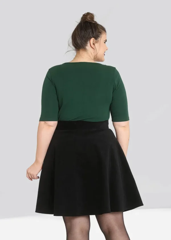 Hell Bunny Philippa 50's Top Dark Green