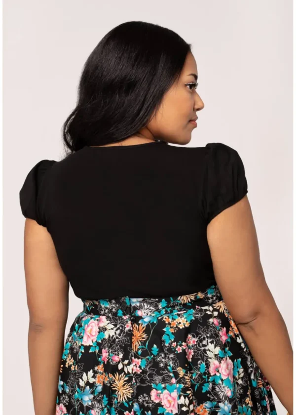 Hell Bunny Priscilla 50's Top Black