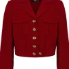 Hell Bunny Ravenwood 40's Jacket Dark Red