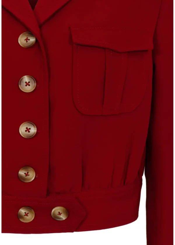 Hell Bunny Ravenwood 40's Jacket Dark Red