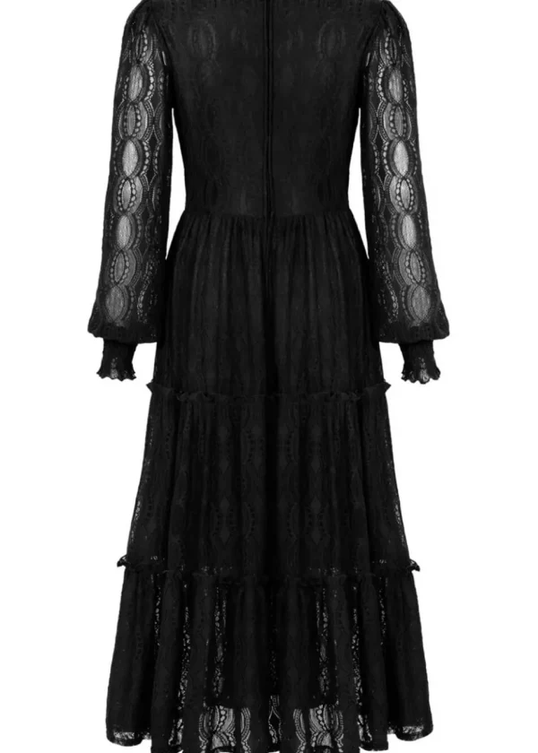 Hell Bunny Rhea Lace 70's Maxi Dress Black