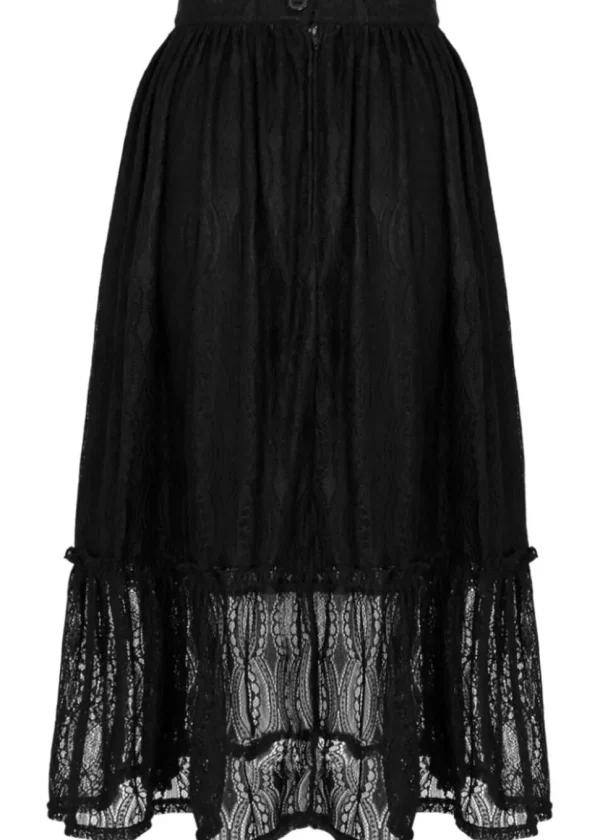 Hell Bunny Rhea Lace Skirt Black