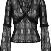 Hell Bunny Rhea Lace Top Black