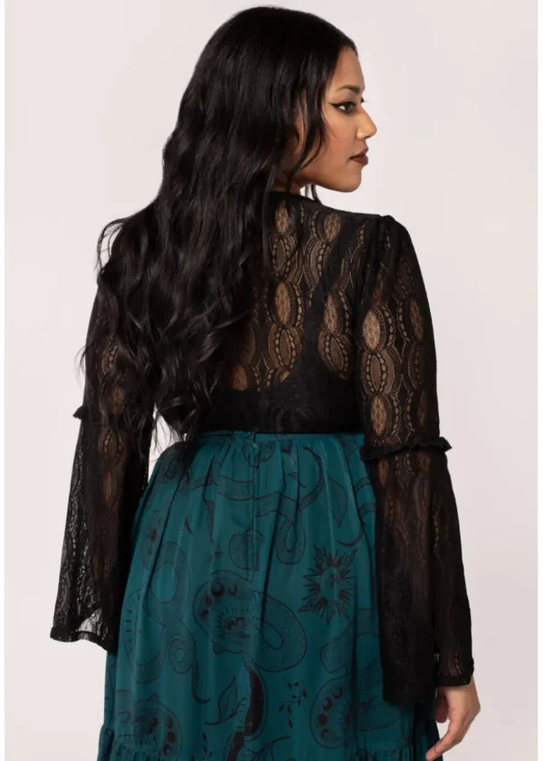 Hell Bunny Rhea Lace Top Black