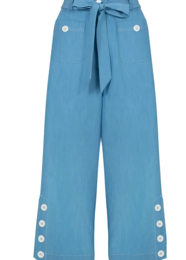 Hell Bunny Rylee Culottes Blue