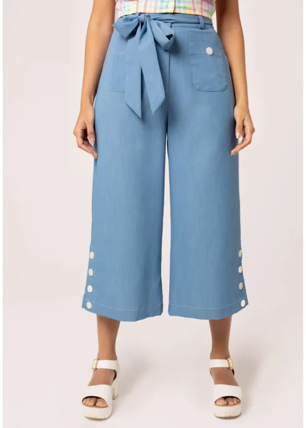 Hell Bunny Rylee Culottes Blue
