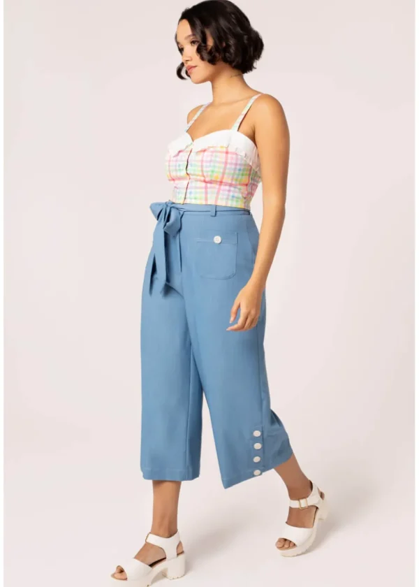 Hell Bunny Rylee Culottes Blue