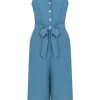 Hell Bunny Rylee Jumpsuit Blue