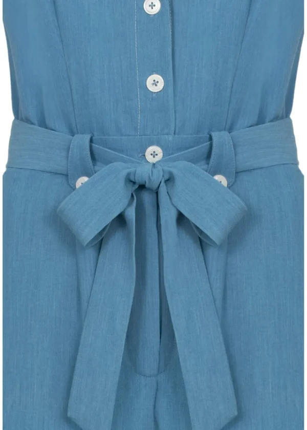 Hell Bunny Rylee Jumpsuit Blue