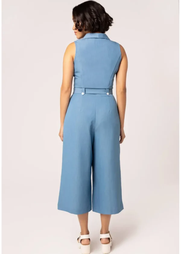Hell Bunny Rylee Jumpsuit Blue